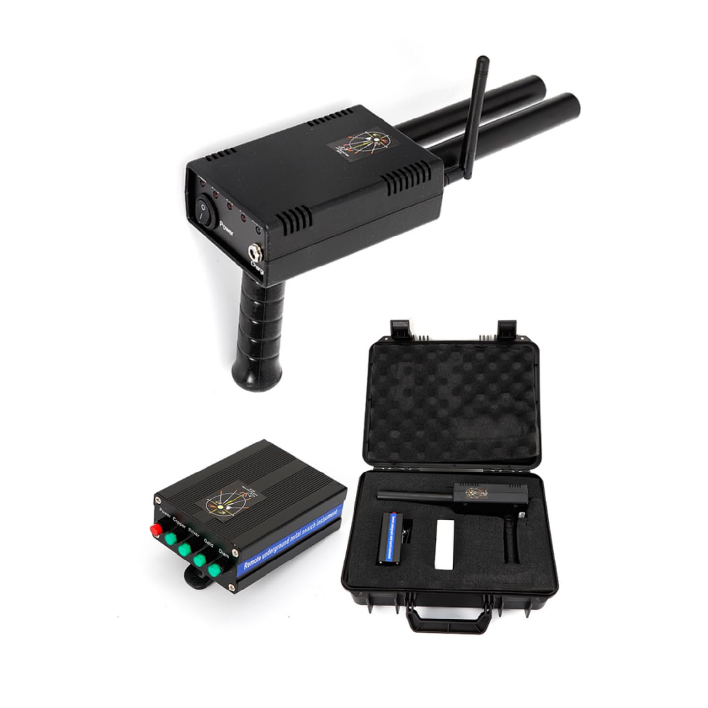 Profesjonalny wykrywacz metalu, głębokość wykrywania 20 m, zasięg wyszukiwania 1000 m, złoty, srebrny, miedź, wykrywanie diamentów, wodoszczelny, podwójny skaning, ulepszona antena