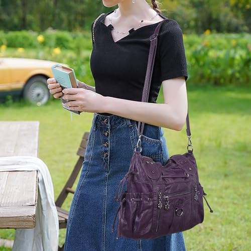 Image of Angel Kiss Hobo Bags for Women Fashion Shoulder Bag Ladies Purses and Handbags Roomy Tote Bags Purse with Crossbody Strap