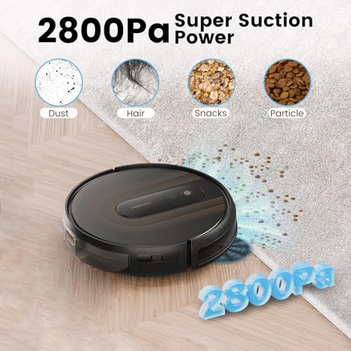 Image of AIRROBO 2800Pa Robot Vacuum, 600ml Dustbin, APP /Alexa Control, Super Thin,Quiet, Self-Charging,for Hard Floor,Carpet and Pet Hair