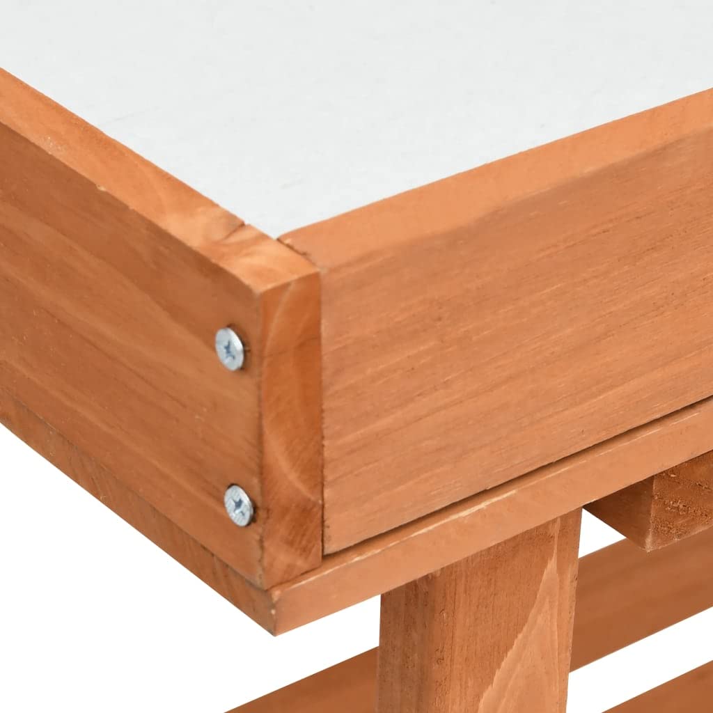 Pflanzenregal 76 x 37 x 105 cm Holz Fichte 3 Böden | Verzinktes Blech, Kapazität 10 kg pro Boden, für den Außenbereich, Garten, Terrasse