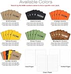 Elan Publishing Company, Field Notebook/Pocket Journal - 3.5"x5.5" - Combination of Kraft, Black, Orange, Yellow - Lined Memo Book - Pack of 5