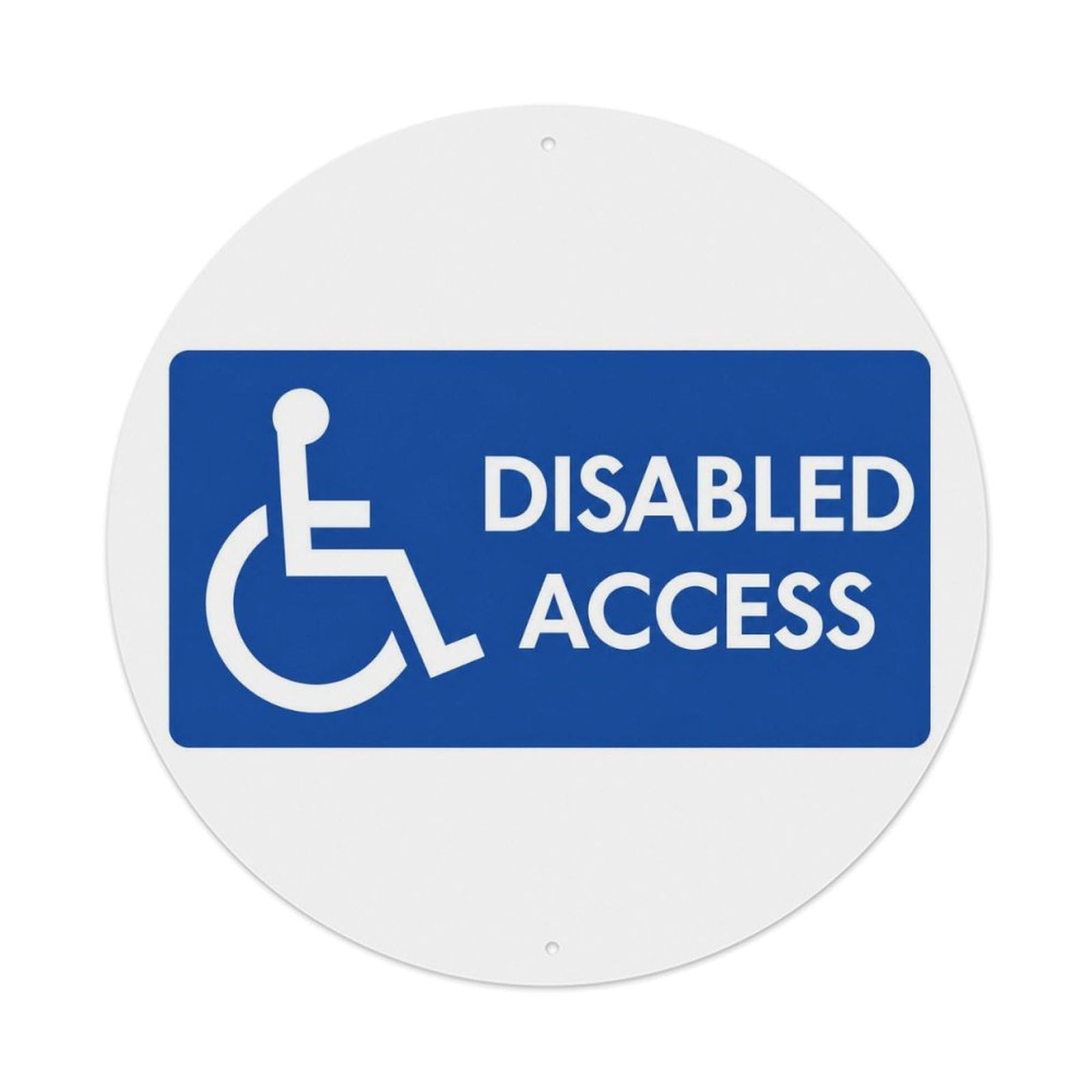 Olyhtr 8X8inch Classic Style Disabled Access Public Safety British Minimal Icon Metal Tin Sign