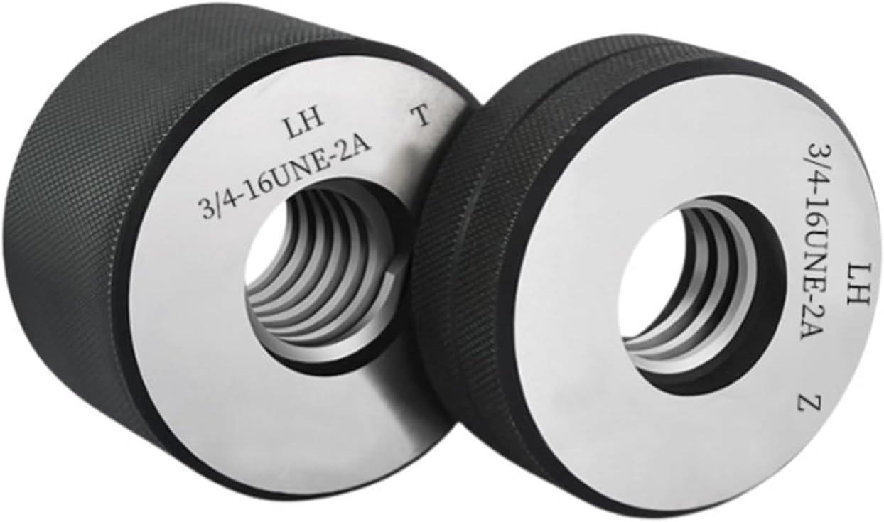 1SET(1*GO+1*NOGO) 2A Left Hand American Standard Fine Thread Ring Gauge UNC UNF UNS Measure Tool(3I8-24UNF -2A LH T Z)