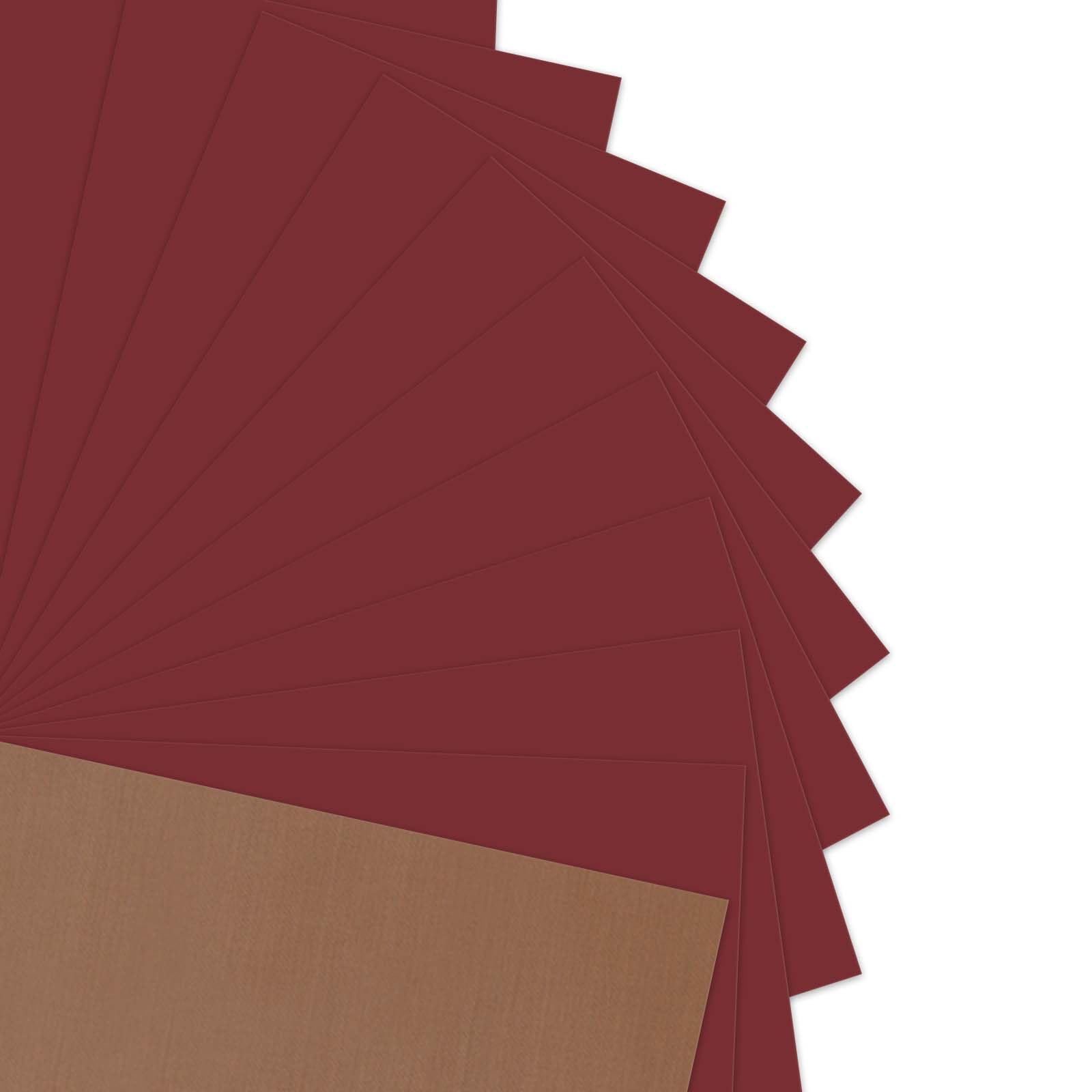 JANDJPACKAGING Maroon HTV Heat Transfer Vinyl - 10 Pcs 12 x 10in Maroon HTV