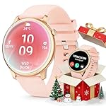 Smart Watches for Women Android Phones iPhone Compatible[Make&Answer Calls/Full Screen NO Black-Circle],1.39'' Round Sports Watch Fitness Tracker Sleep/Heart Rate Monitor/Pedometer