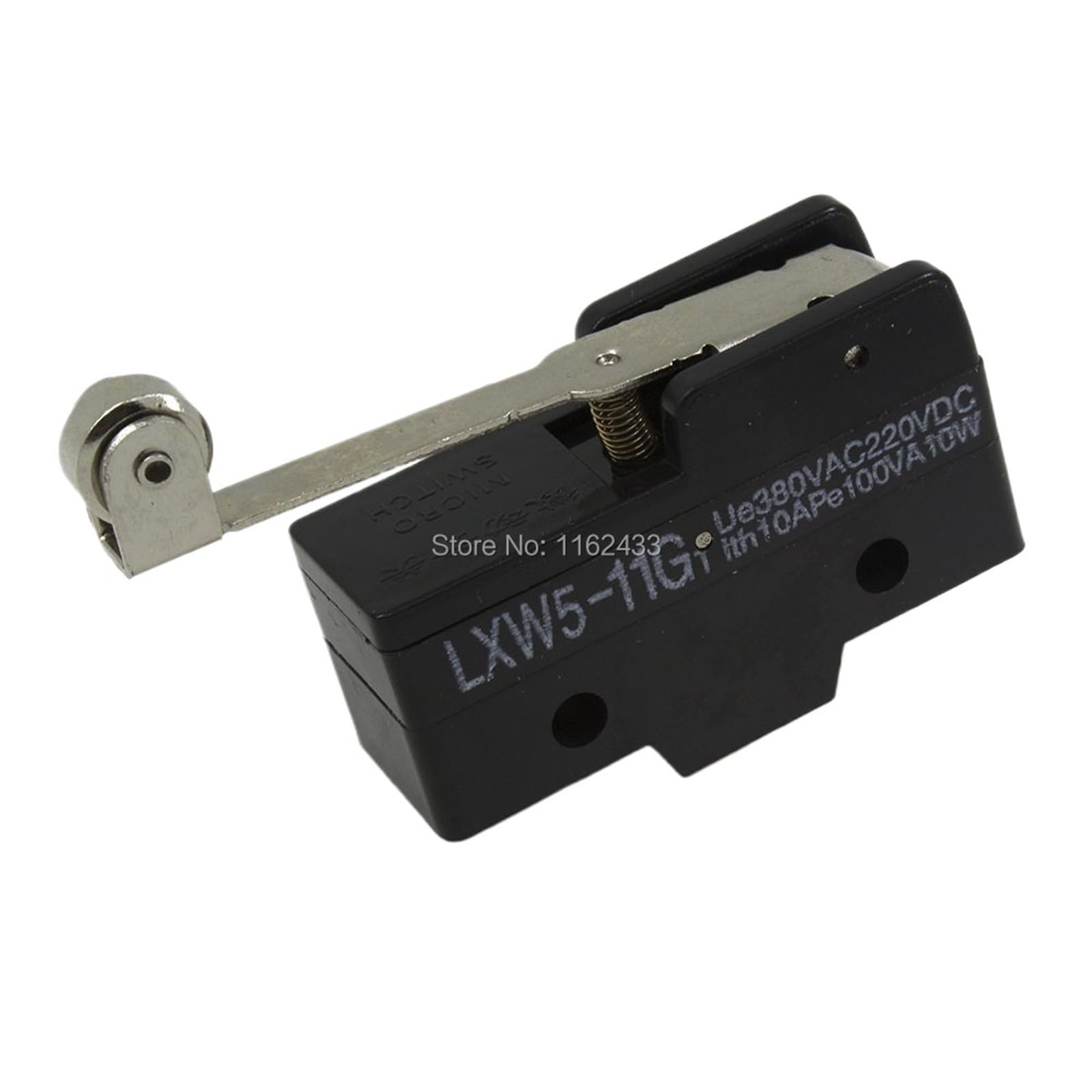 JNURGWLYH 10pcs/lot LXW5-11G1 Long Hinge Roller Lever Micro Switch LXW5 Series Reset Limit Switch momentary Travel Switch(Silver)