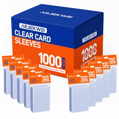 Image of 1000 Count Clear Card Sleeves, Baseball Card Sleeves | Plastic Trading Cards Sleeve for Sports Baseball Football MTG PKM Game Standard Cards