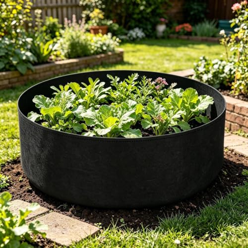 Bolsas de cultivo extra grandes de tejido no tejido resistente para plantas de raíz profunda 4