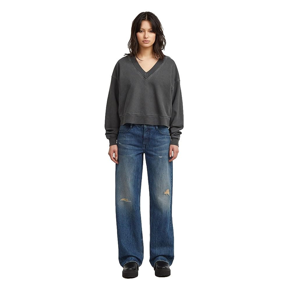 G-Star Washed Loose V Sw Wmn Sudadera Mujer