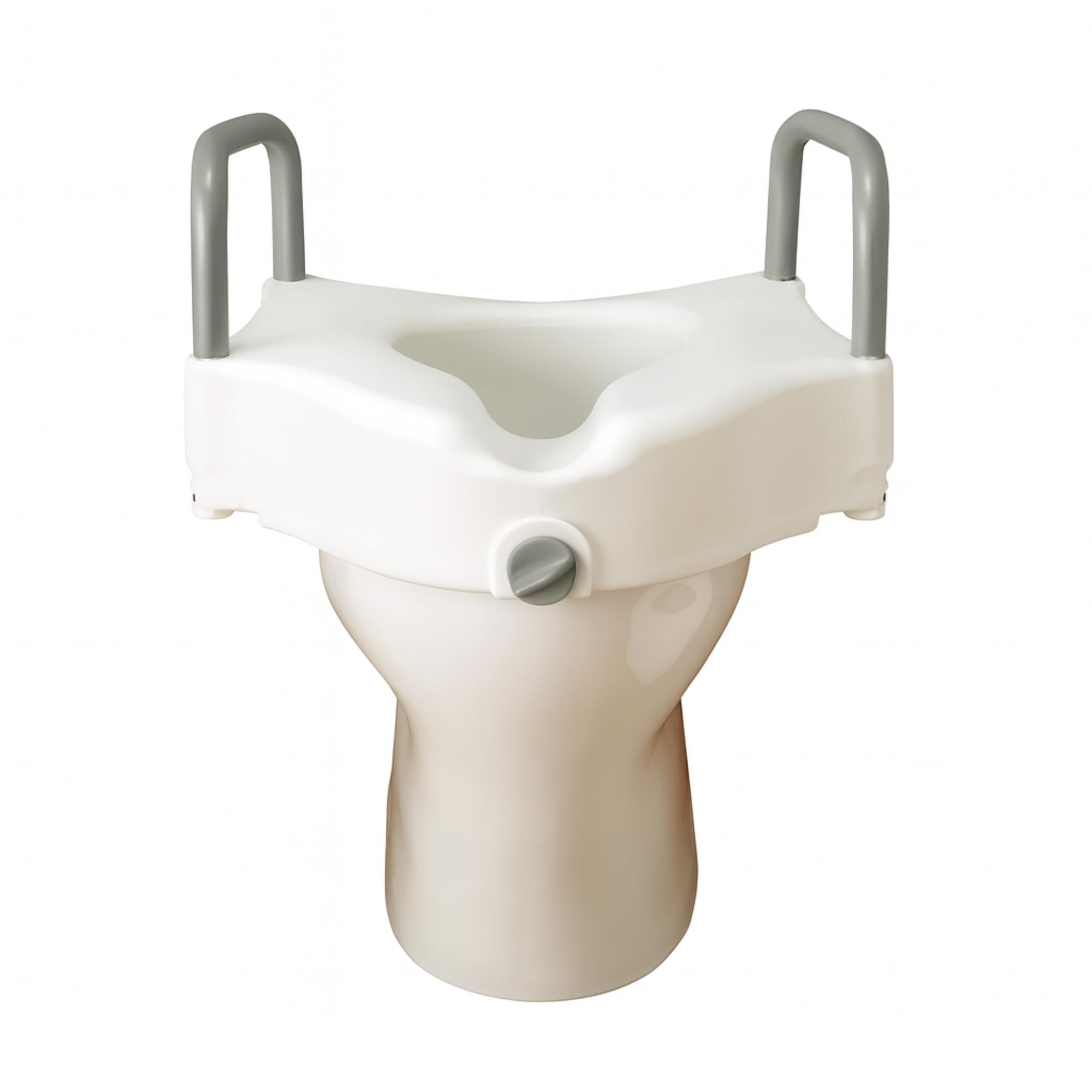 Asiento Elevador Inodoro. Alzador Baño Adultos con Reposabrazos. Elevador WC Adulto con Reposabrazos. Ideal para Personas Mayores y Uso Doméstico. Eleva hasta 12cm