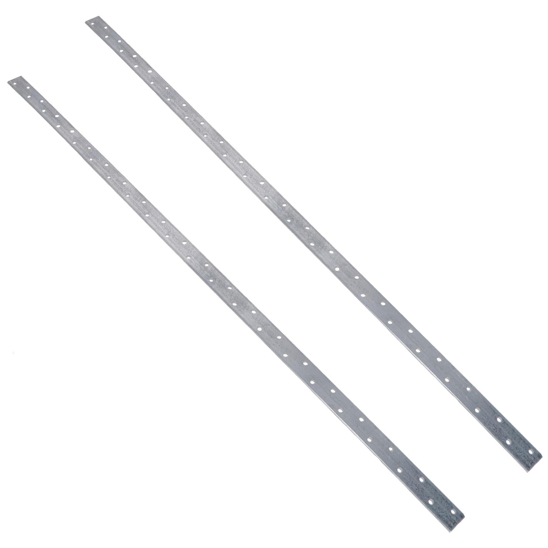 Horizontal Heavy Duty Restraint Strap 1000mm Length Flat Galvanised 2PK