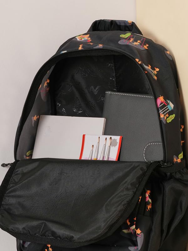 Image of Wiki Stylish Unisex Backpack | Champ 4 Durable & Lightweight backpack for Men & Women | Backpack for Office, Gym, Travel (20 Litre, Black)