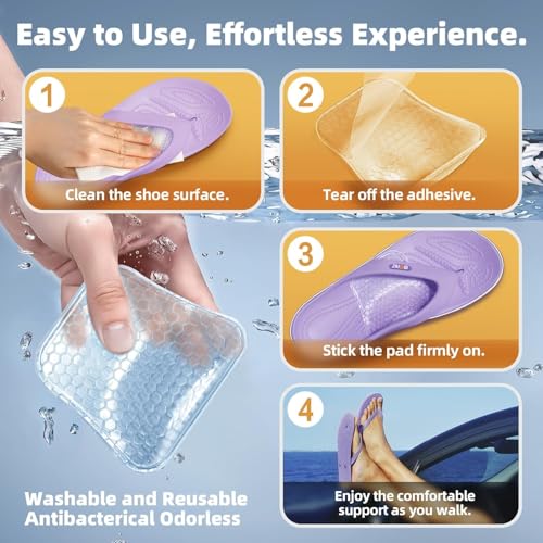 Image of Inralimot Arch Support Inserts Women for Flat Feet, Gel Arch Inserts for Plantar Fasciitis Relief, Non-Slip Arch Support Pads, Two-Option of Different Heights (High-Clear)