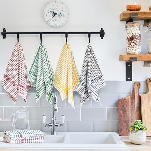 Emma Barclay Tea Towels for Kitchen Packs of 6 100% Cotton Terry Tea Towels Multicoloured Kitchen Home Household Essentials Dish Towels Kitchen Cloths Superdry Check Design 6 Pack - Cosy Home Interiors Emma Barclay Tea Towels for Kitchen Packs of 6 100% Cotton Terry Tea Towels Multicoloured Kitchen Home Household Essentials Dish Towels Kitchen Cloths Superdry Check Design 6 Pack - Image 2