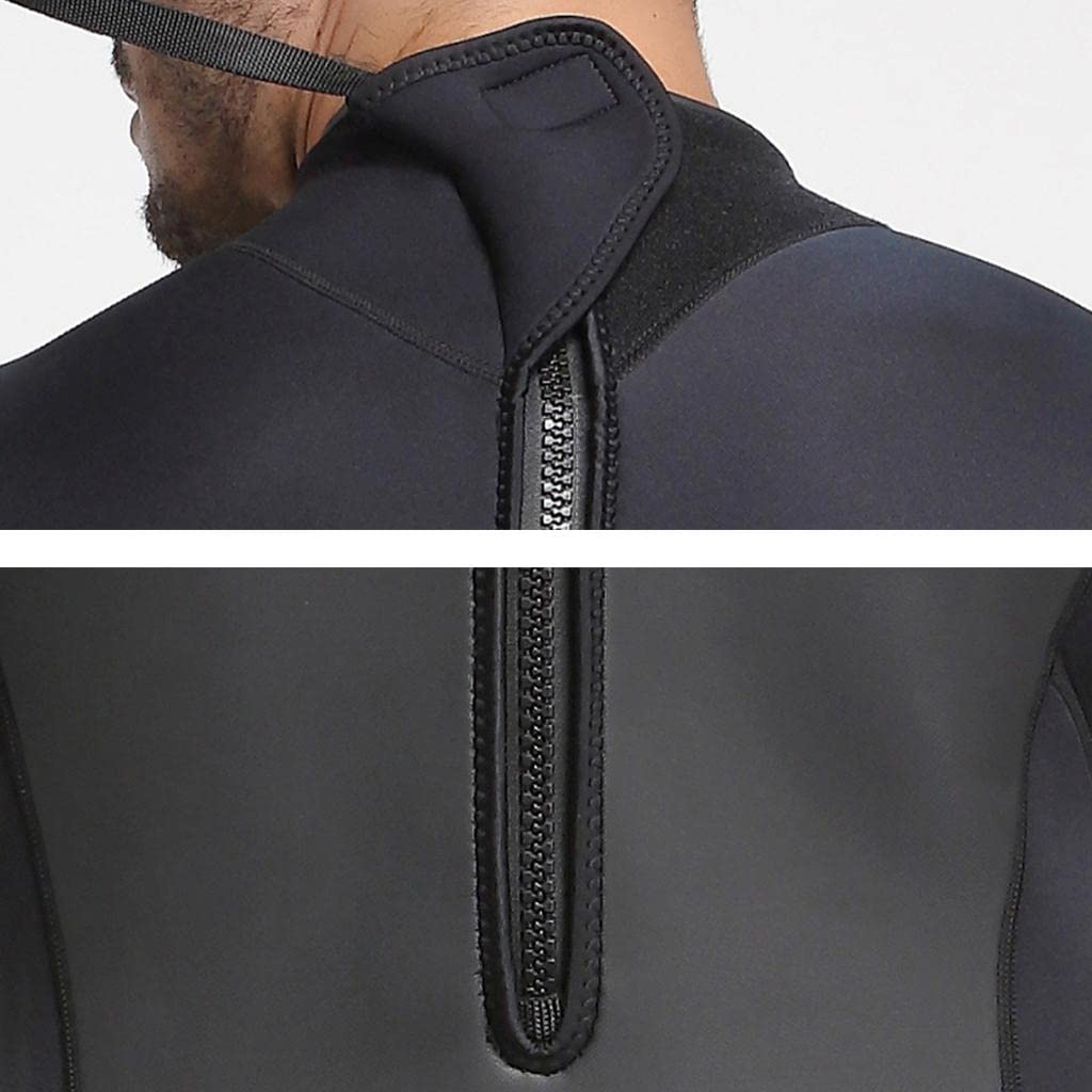 CALANDIS Mens 2mm Shorty Wetsuit Diving Snorkeling Surfing Scuba Dive Suit Jumpsuit Black L-picture-35