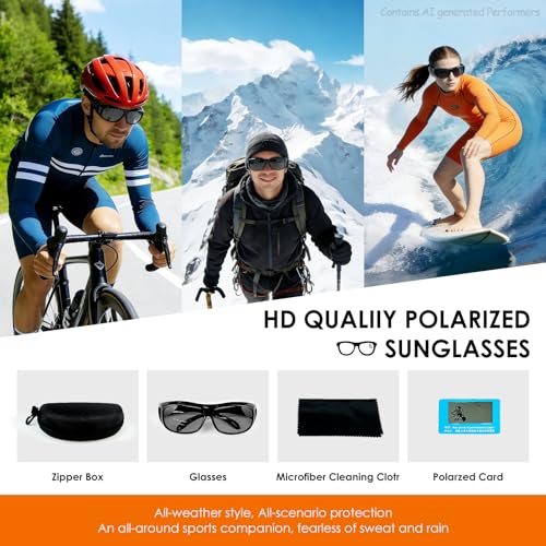 Image of Night Driving Glasses Fit Over for Men Women, Anti Glare Polarized Night Vision Driving Glasses HD Yellow Lens