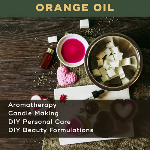 Image of Orange Essential Oil - Therapeutic & Cosmetic Grade - 100 Ml For Aromatherapy, Diffuser, Soap Making, Cosmetic Making, Lotions, Creams, Diy Personal Care For Face, Hair, Skin & Body