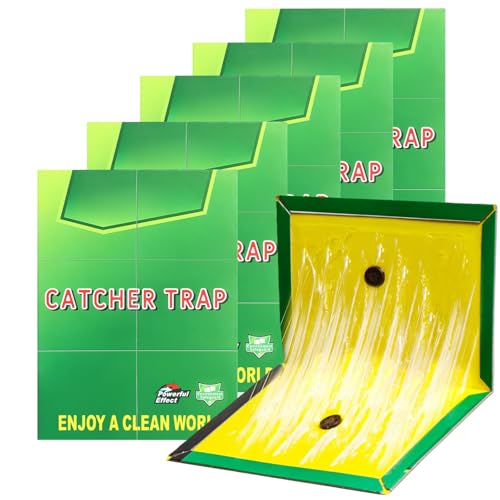 Sticky Traps - Multi-Use Boards Pest Traps Boards - Sticky Pads Board Gum Pads for Commercial Home Indoor Outdoor Garden Garage Kitchen Office (5 Pack)