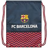 Icon Sports Fan Shop FC Barcelona World Soccer Club Barça Team Logo Officially Licensed Barca Drawstring Cinch Bag (Clipboard Navy, ONE SIZE)