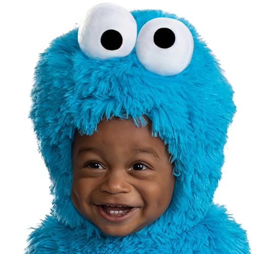 Disguise Sesame Street Cookie Monster Extra Deluxe Plush Costume, Official Cookie Monster Halloween Outfit, Small (2T) - image 2