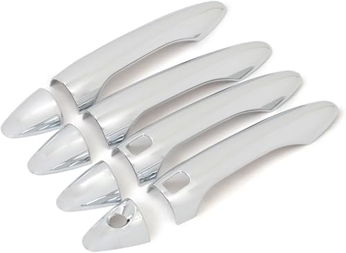 Miniatura 2 de Cubierta exterior de la manija de la puerta para KIA Cerato K3 Forte 2013-2014 cromo con agujeros de llave inteligentes 8 unidsset