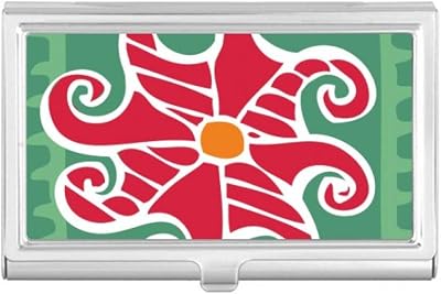 Red Sun Mexico Totems Ancient Civilization Drawing Business Card Holder Case Pocket Box Wallet
