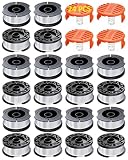 24 Pack Weed Eater String Compatible With Black and Decker Weed Wacker, AF-100 String Trimmer Line, 0.065'' 30FT Automatic Feed Trimmer Weed Eater spool, Replacement Spool Refills (20XSpools, 4Xcaps)