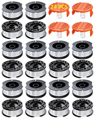 24 Pack Weed Eater String Compatible With Black and Decker Weed Wacker, AF-100 String Trimmer Line, 0.065'' 30FT Automatic Feed Trimmer Weed Eater spool, Replacement Spool Refills For Black&Decker