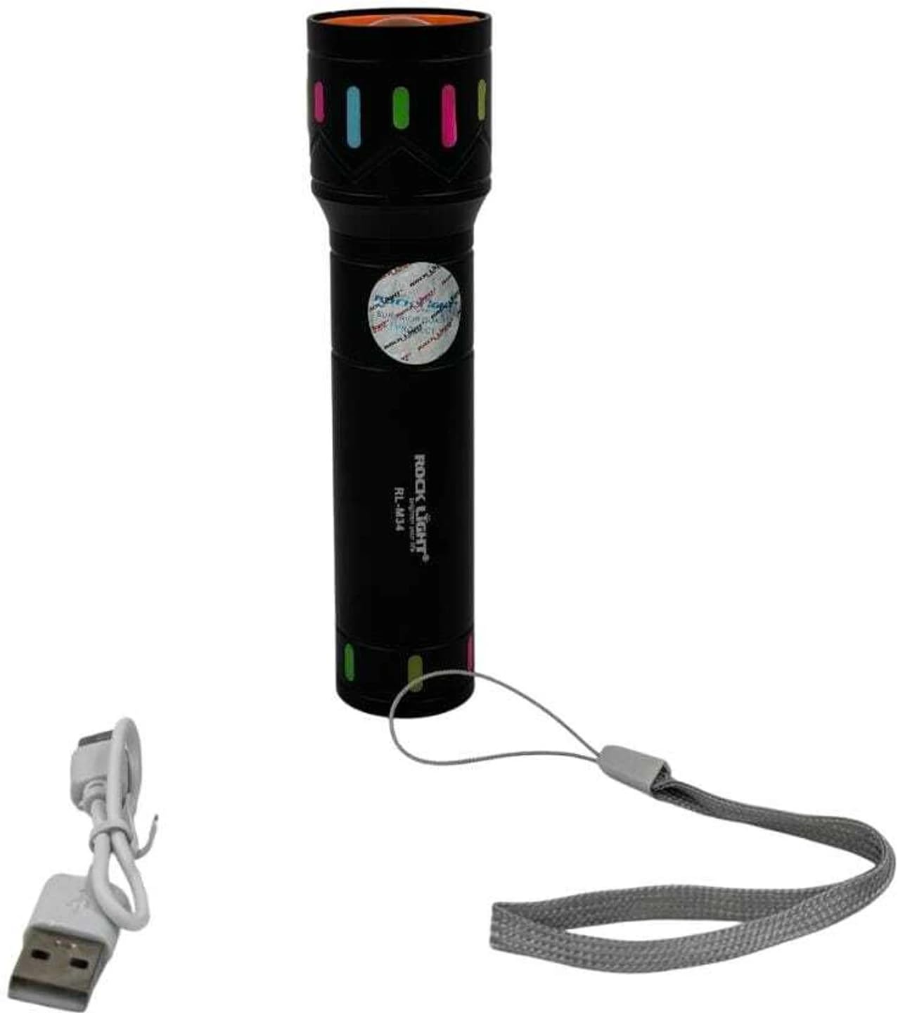 PICSTAR RL-M34 Zoomable LED Torch 100W, Type-C Rechargeable Flashlight with Tube Light, Zoom in & Out Focus, High Low SOS Modes, Long Range Metal Body Torch for Home, Camping, Black,14 cm (1)-image-25