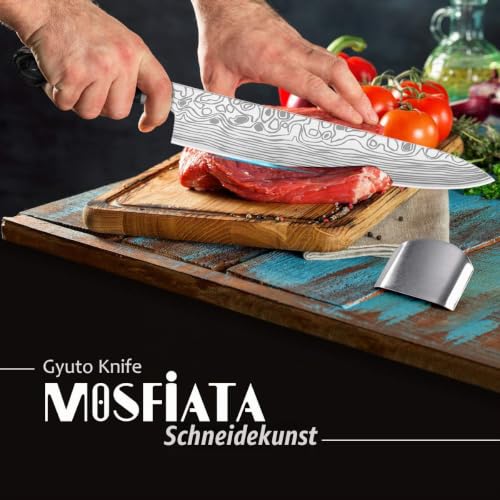 MOSFiATA Kochmesser Gyutou Messer 25 cm Fleischmesser Scharfes Küchenmesser – Ansicht 2