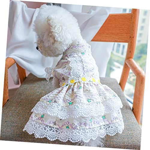 Abaodam vestido floral princesa suporte de saco de lixo sunga para cachorro roupas de meninas vestid