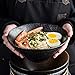 WEI-LUONG dining Ciotola in ceramica Ciotola di stile giapponese Ciotola in ceramica nera Ramen Ciotola creativa Retro da tavola casa grande insalata Soup Bowl ciotola di frutta Noodle Bowls Kitchen