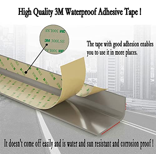 Image of Stair Tread Edge Protectors Adhesive Stair Strip Wide Side Design Non-Slip, Sunscreen, Waterproof, Antifreeze, Wear-Resistant L Shap - (Orange)