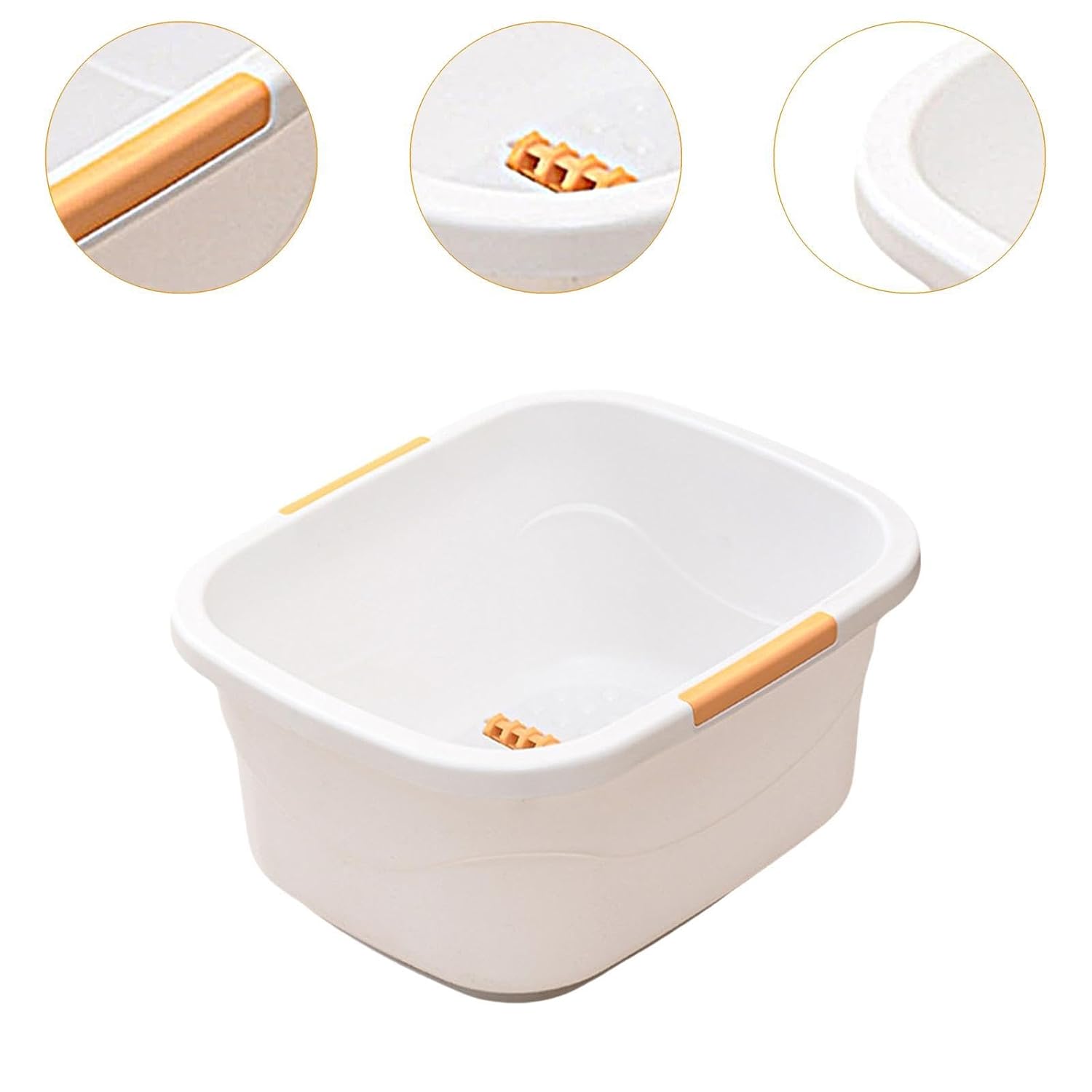 harayaa Foot Bath for Soaking Feet,Lightweight,Pedicure Foot Soak,Foot Bathtub,Foot Bucket Foot Soak Tub for Foot Soak Bath Pedicure, white L