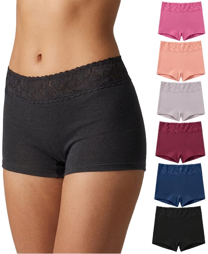 Image of NICSY Women's Panties Full Coverage Soft Touch Cotton Elastane Stretch Lace Underwear Styled Hipster with Panty for Women