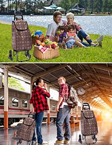 Carrinho de compras Carrinhos utilitários portáteis Carrinho dobrável Carrinho de escalada leve com