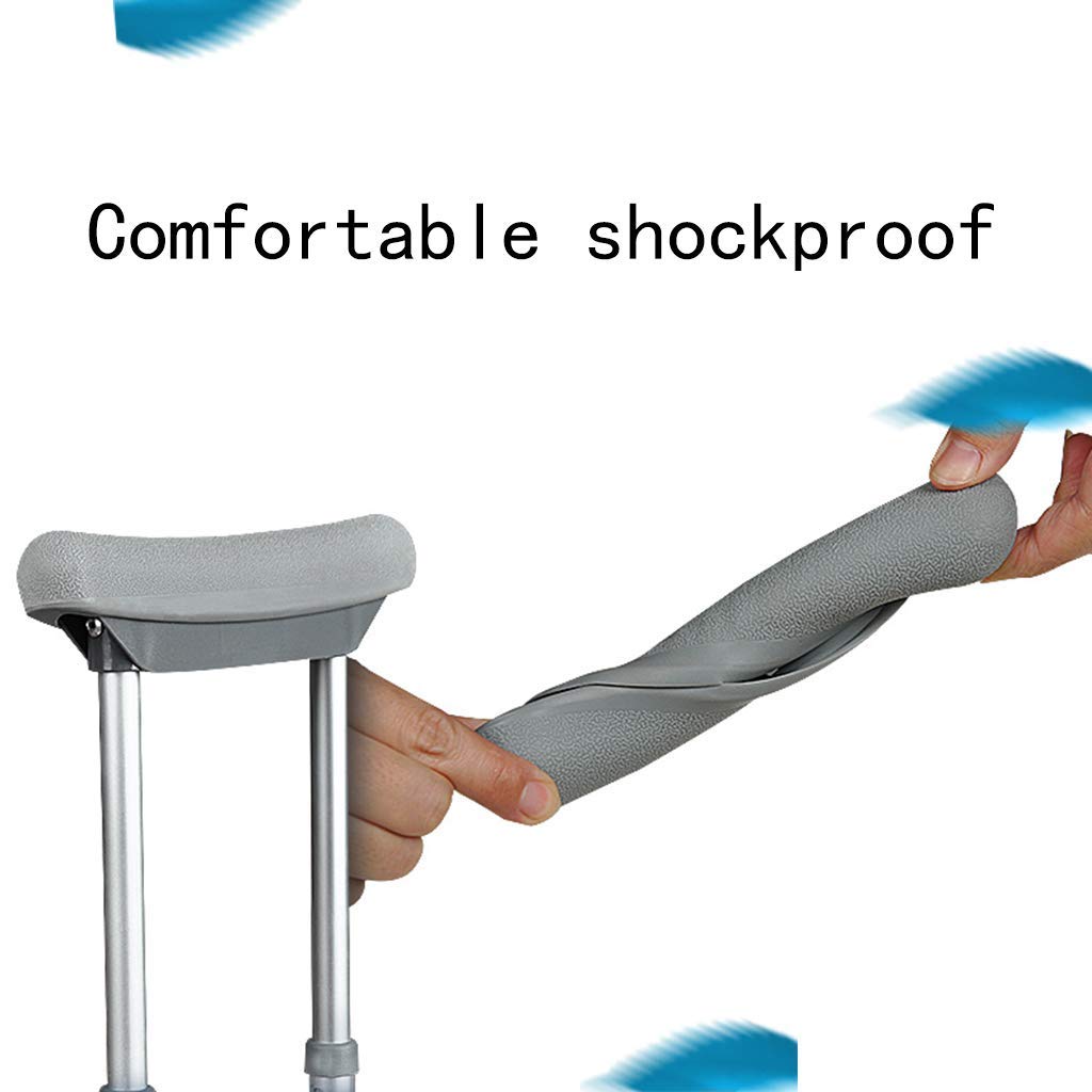 Przenośne składane kule Antypoślizgowe, aluminiowe kule są lekkie i regulowane, kule są wygodne i trwałe, ergonomiczne, odpowiednie dla osób starszych, mogą być używane do rehabilitacji, srebrne Keep