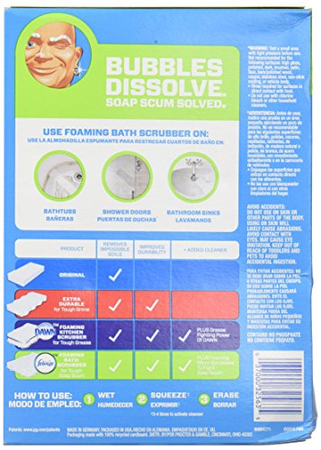 image for Mr. Clean Magic Eraser, Foaming Bath Scrubber - 4 pk, 4 Count (Pack of
