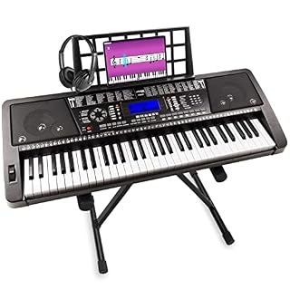 Max KB12P Clavier électronique 61 touches avec support pour clavier et casque audio pour musicien confirmé, Connexion… - Les Beatles, Paul McCartney, John Lennon, RIngo Starr, George Harrison