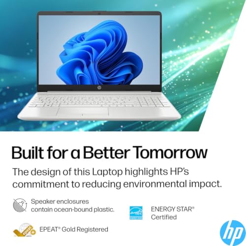 Image of HP 15.6 inch Business & Student Laptop, 16GB RAM, 512GB SSD, Microsoft 365, AMD High Performance Processor, Thin & Lightweight, Mouse & Sleeve Included, Natural Silver