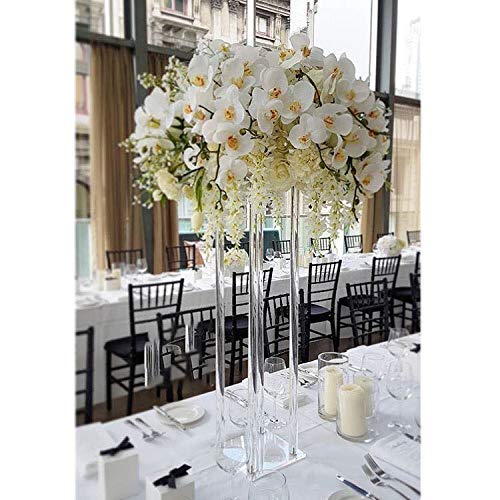 Everbon Set Of 10 Elegant Tall Decorative Wedding Columns Pillars Clear Acrylic Wedding Flower Stands Bouquet Decorations Marriage Centerpiece Vase Event Party Decoration (39.4'' Tall) #TOP1