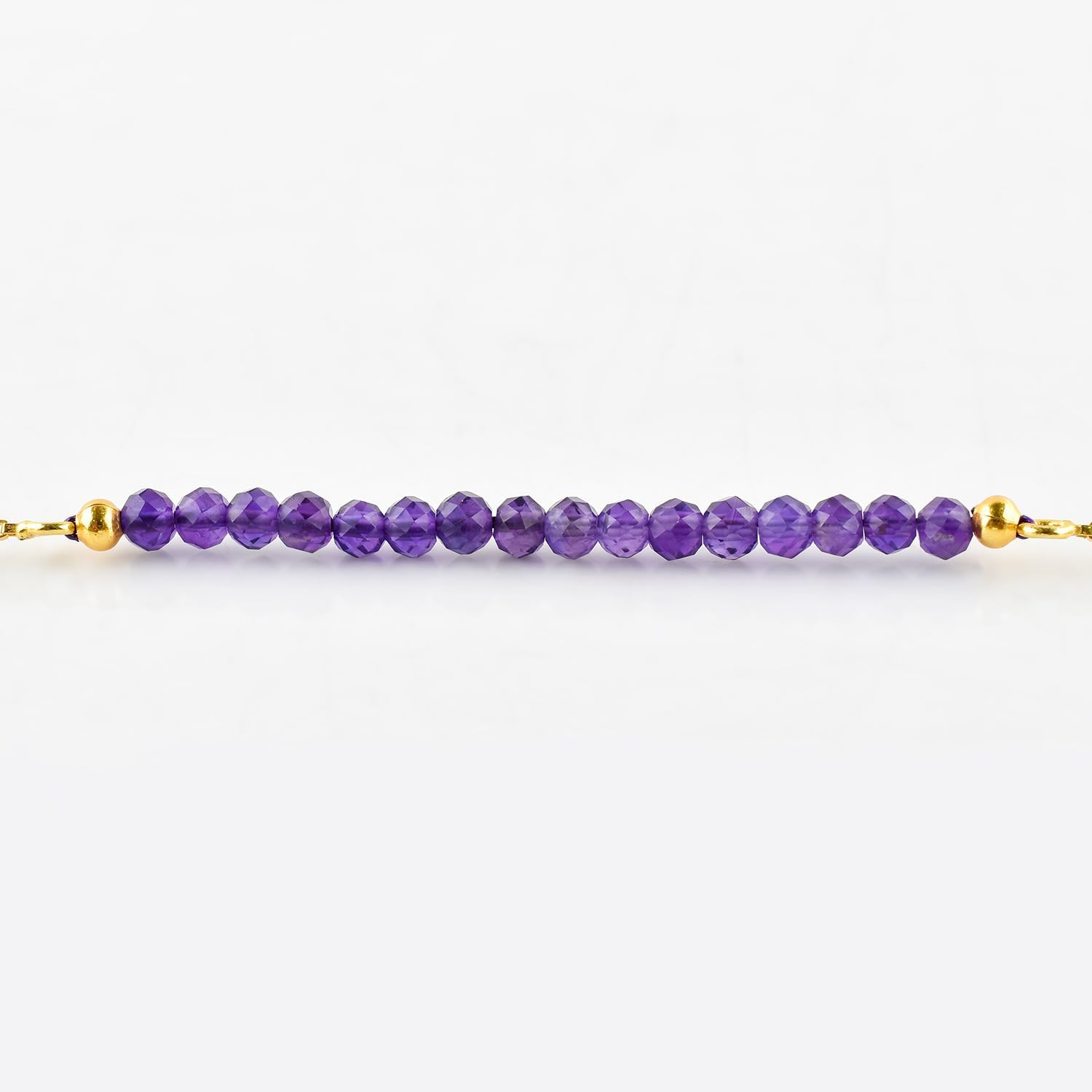 InfinityGemsArt Gemstones Bracelets For Women Birthstone Jewelry Micro Beads Beaded Stone Bolo Slider Crystals Bracelet, 14K Gold Plated Adjustable Chain