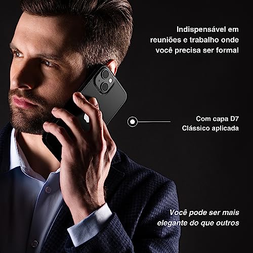 Dechutz Capa D7 Clássico Slim Fit, Nunca amarela - para iPhone 14 (Transparente)