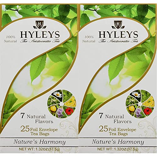 Hyleys Green And Black Tea 7 Assorted Flavors - 25 Tea Bags (Pack Of 2) #TOP23