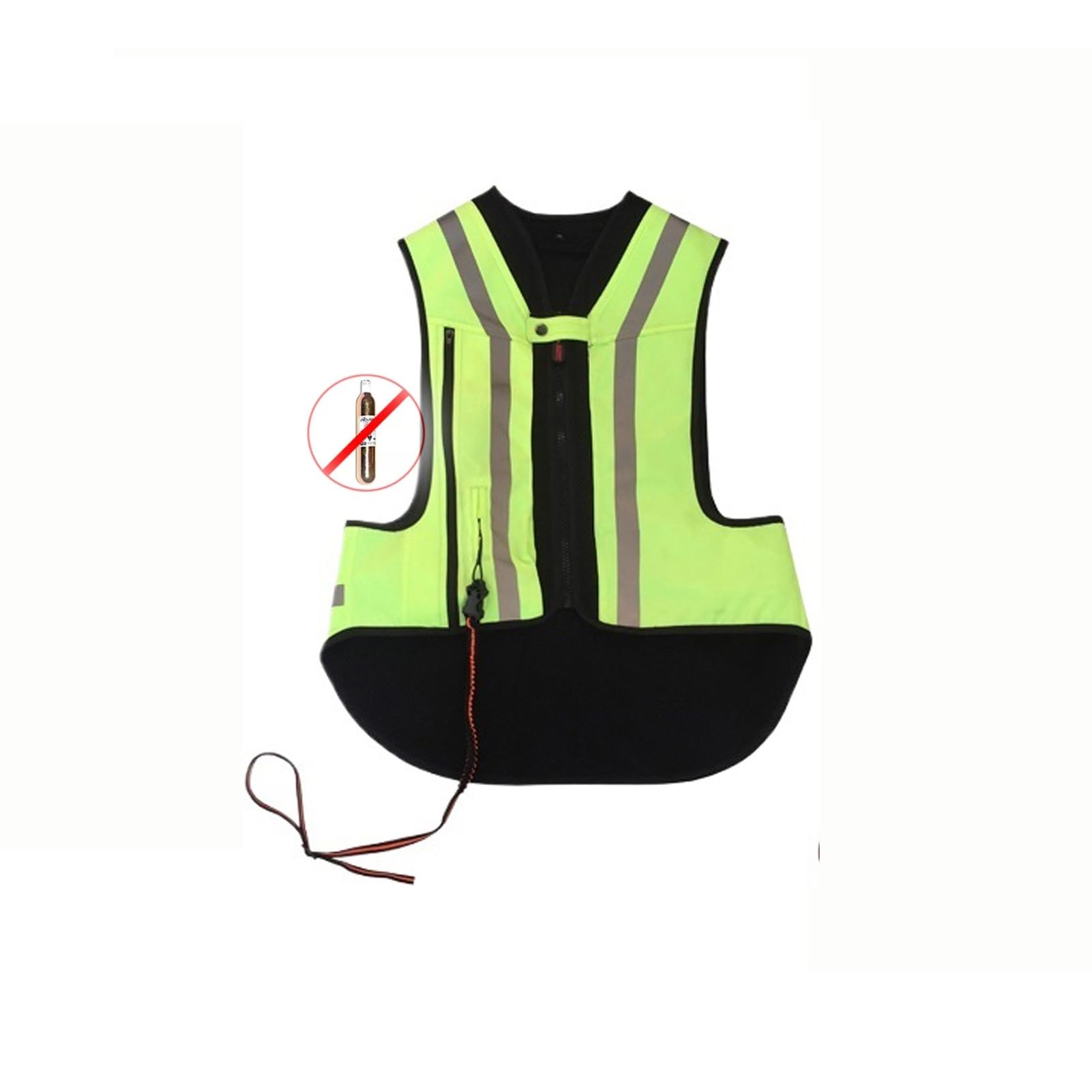 Chaleco Con Airbag for Motocicleta Unisex Chaleco Ajustable, Seguridad for Motociclistas Y Equitación 0,1S Activa El Airbag(Green,X-Large)