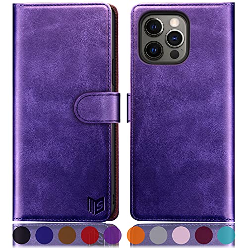 Housse iPhone 13 Pro violette SUANPOT idéale pour voyager léger sans sac à main