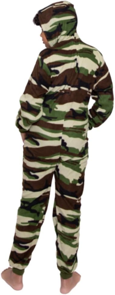 Hoodie Onesie Jumpsuit Pajama in Micro Polar Fleece for Boys & Girls One Piece Prints