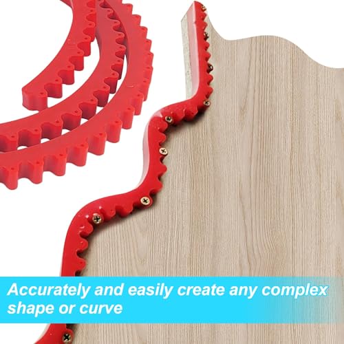 2 m Kurvenlineal Fräsen von Profilleisten, Verzahnte Kette Frässchablone, Biegbar Kurvenschablone, Mehrpunktbefestigung Frässchablone