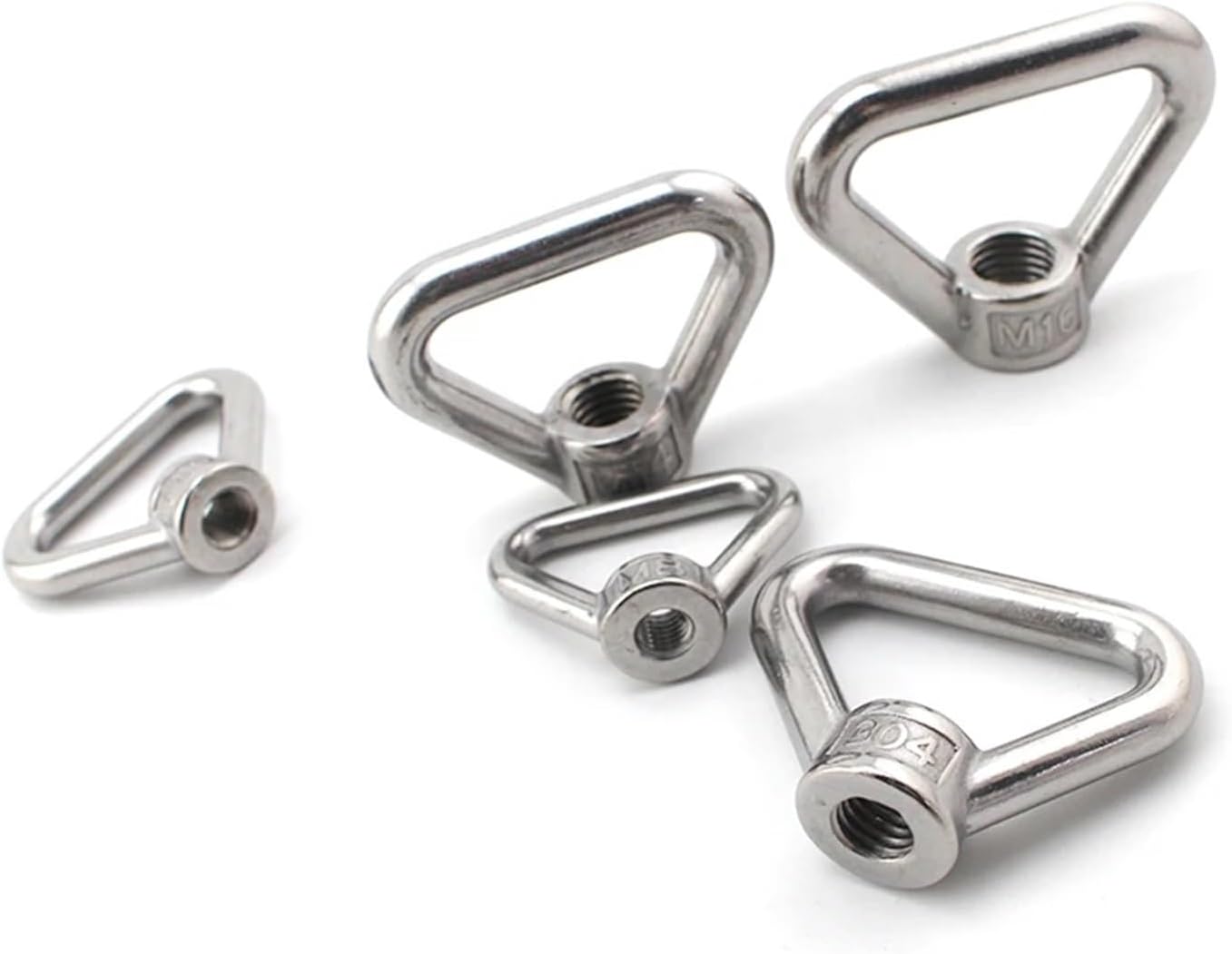 Triangle Ring nut 1pcs 304 Stainless Steel Triangle Lifting Eye Nuts Lifting Eye Nut Ring Nut Thread Triangle Rings Nut M8 M10 M12 M14 M16 M20 M24 (Size : M20)