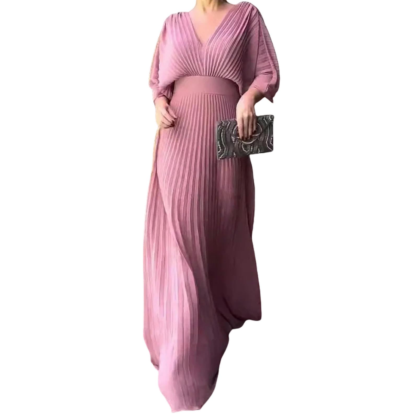 Sukienki Imprezowe Damskie Eleganckie Letnie Plisowane Sukienki Kobiety Wiosenne V Party Sukienki Wiosenne W Suknie